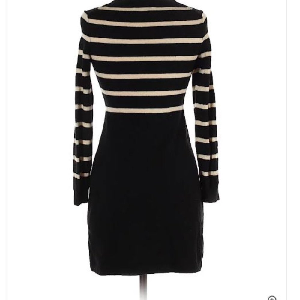 Alice & Olivia Color Block Striped Wool Dress Sz M - image 2
